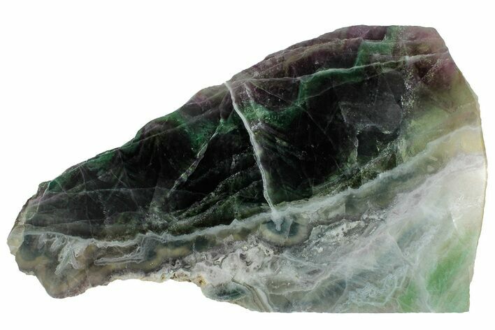 Colorful, Polished Fluorite Slab - China #297629